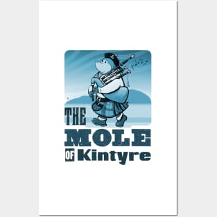 Scottish Bagpipe Playing Mole Of Kintyre Pipe Band Posters and Art